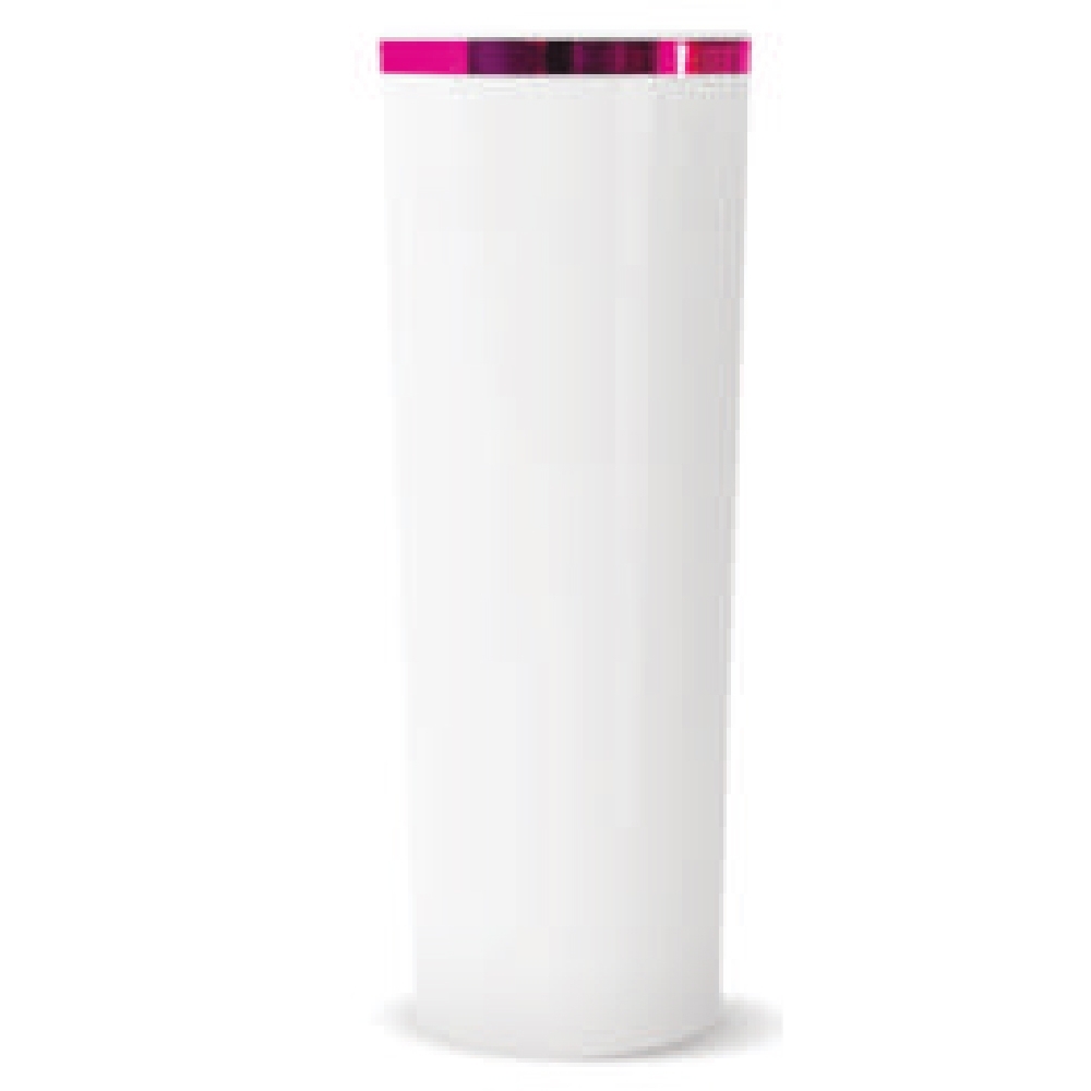 Copo LongDrink 350ml - Com Borda Colorida PINK-BA0005-PNK
