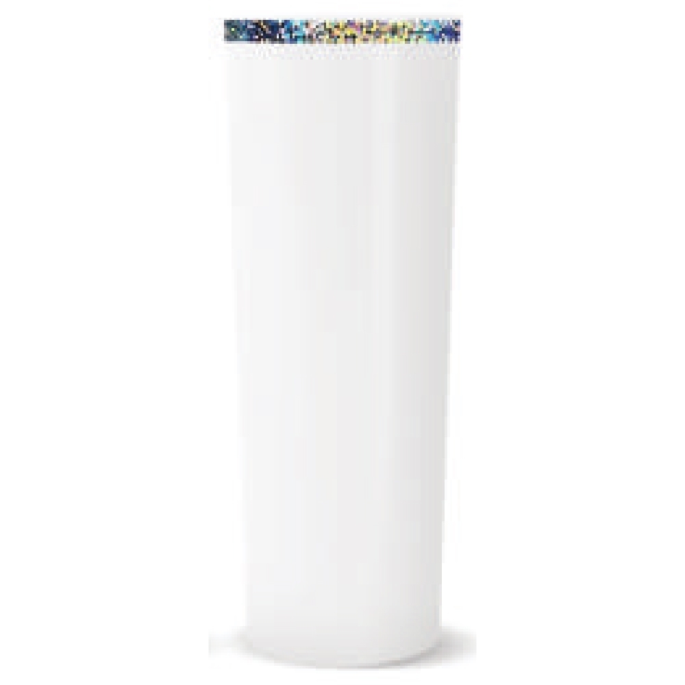 Copo LongDrink 350ml - Com Borda Holográfica PRATA-BA0007-PRA